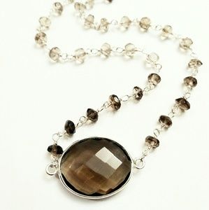 Smoky quartz necklace